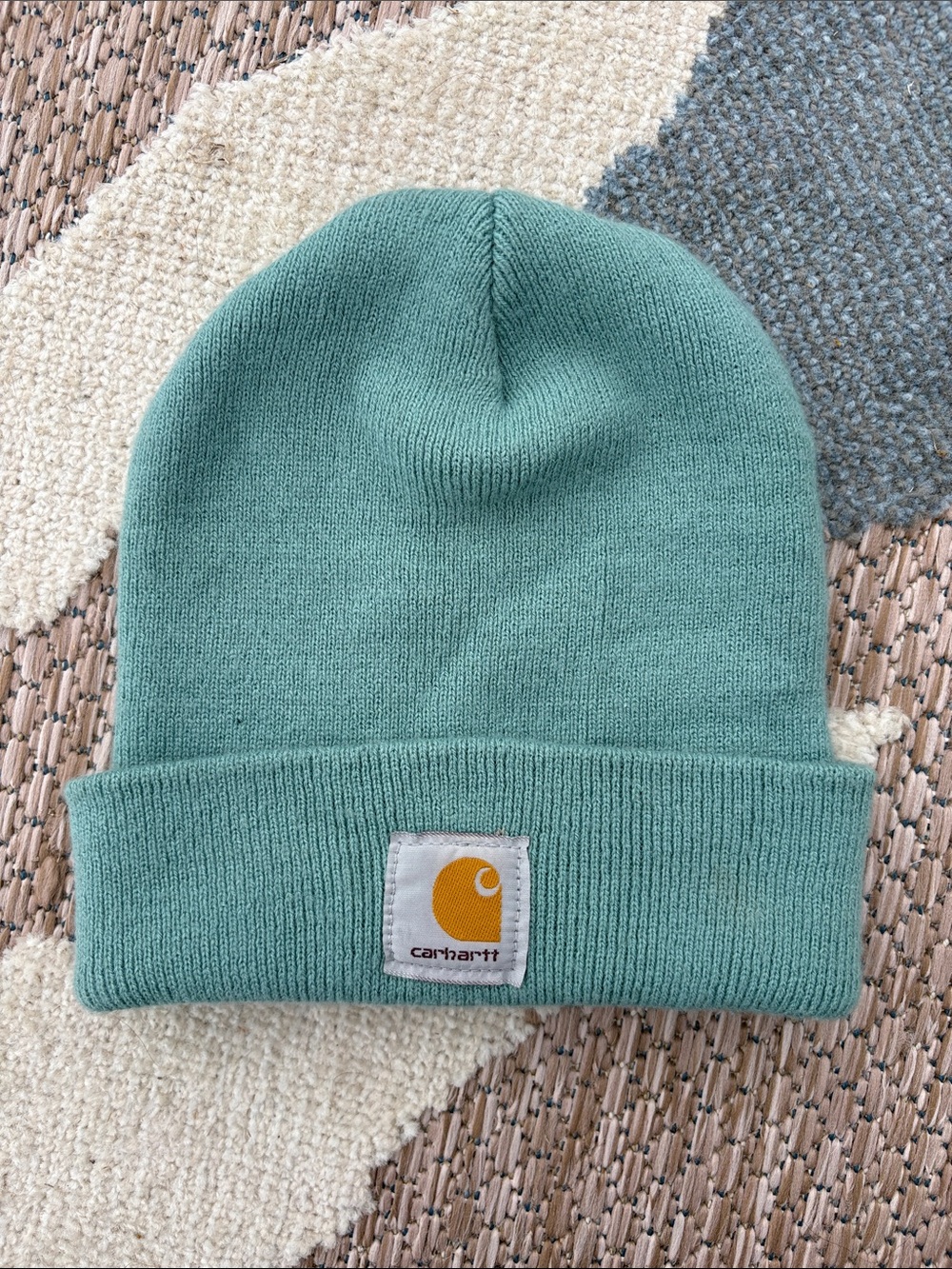 Carhartt Seafoam Green Folded Cuff Beanie